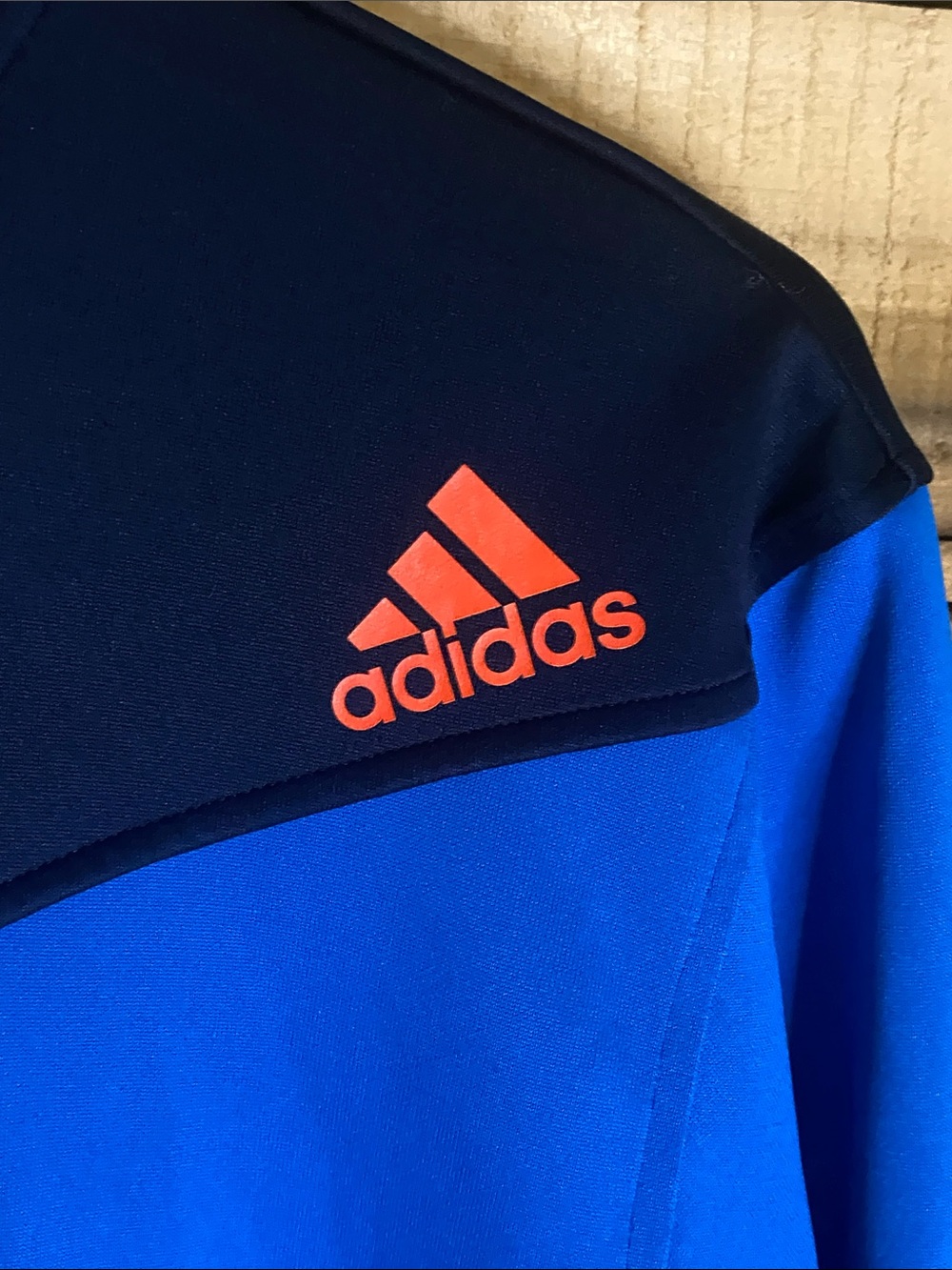 adidas Navy, Royal Blue & Red Athletic Track Jacket size medium men’s - Picture 4 of 7